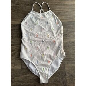 Girls Polo Ralph Lauren Pony Swimsuit Size 12‎